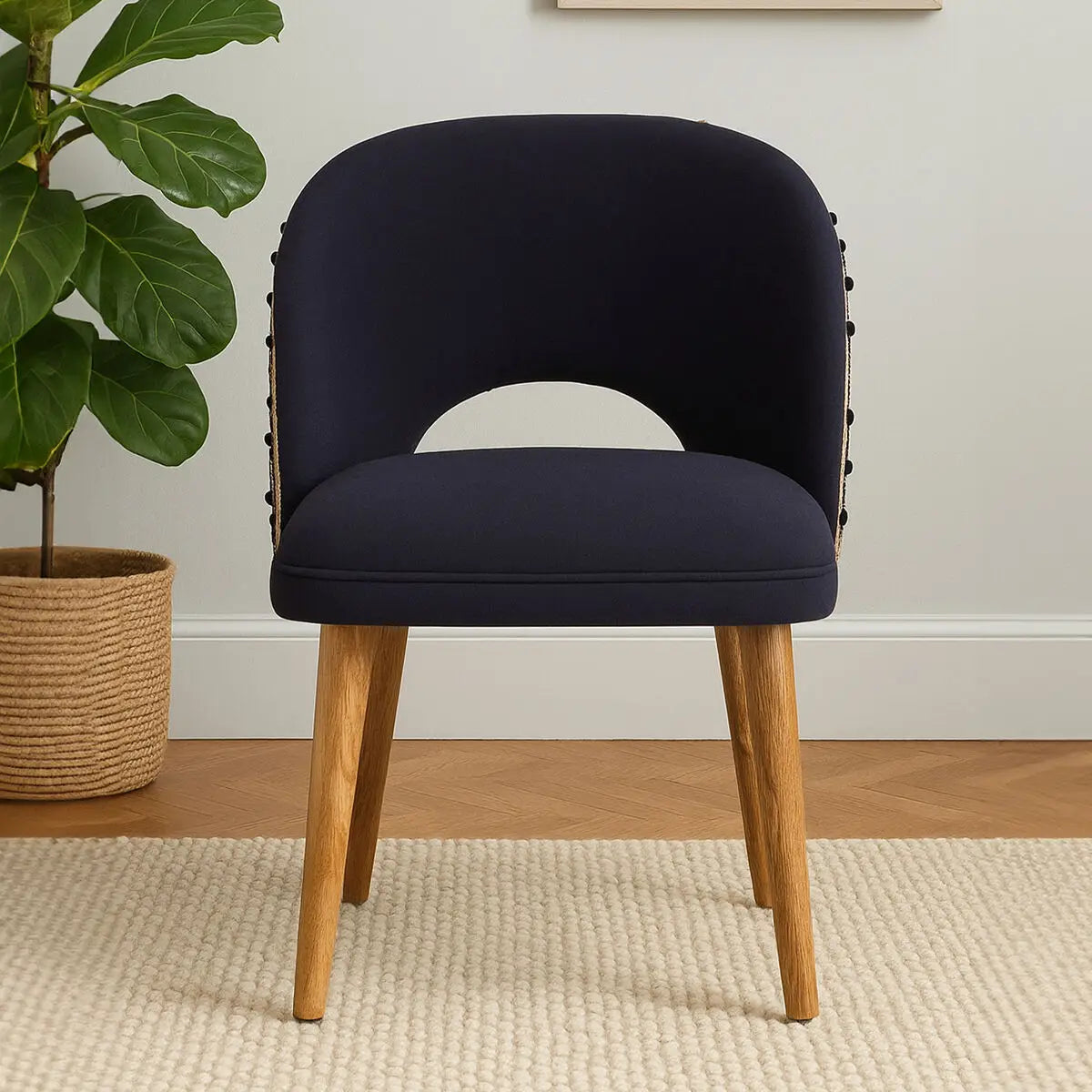 Cefena Black and White Moroccan Design Chair