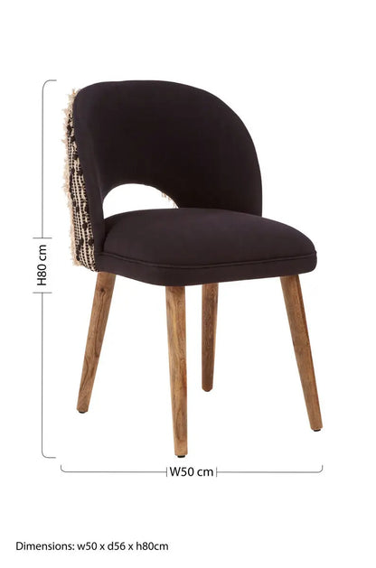Cefena Black and White Moroccan Design Chair