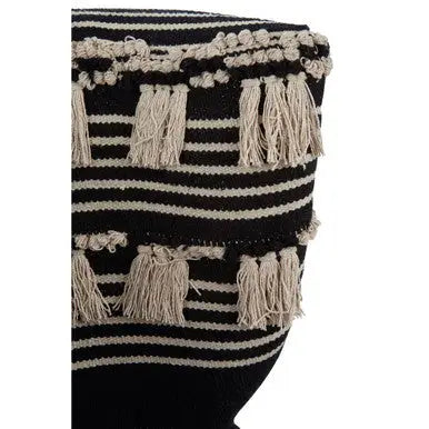 Cefena Black and White Textured Moroccan Design Chair