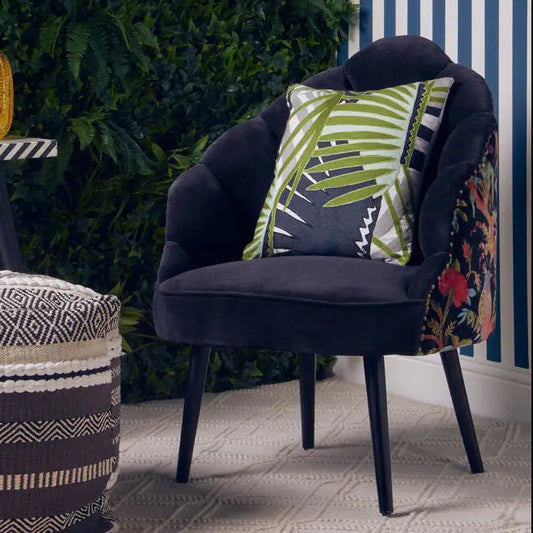 Cefena Peacock Design Scalloped Chair
