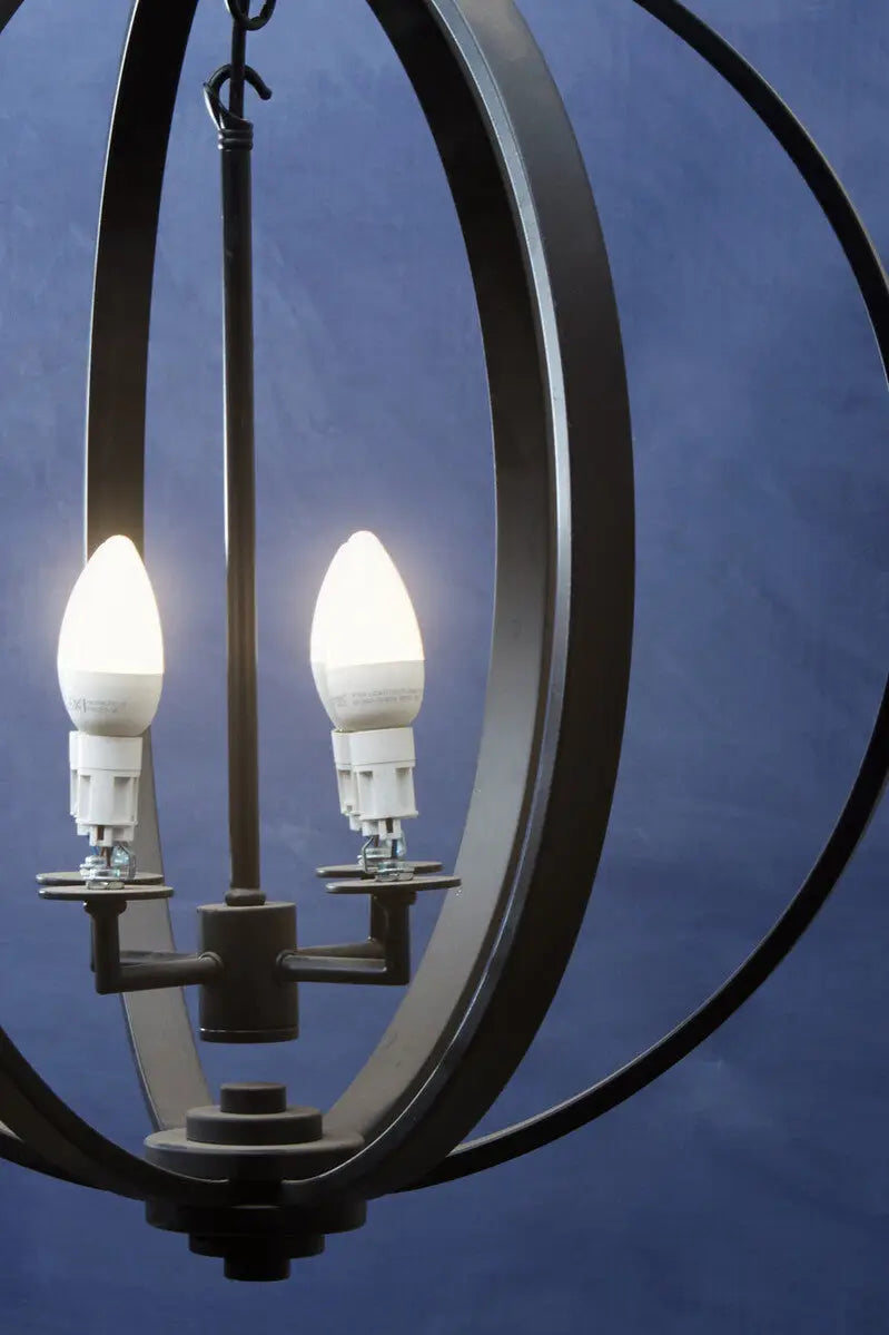Censer Black Metallic Pendant Light