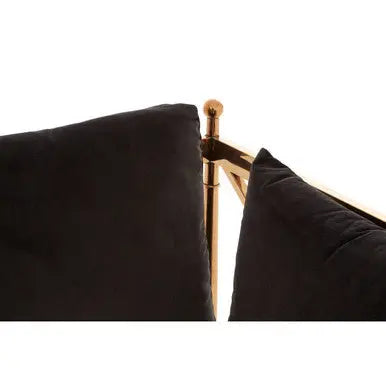 Chair with Rose Gold Finished Metal Arms | Novo