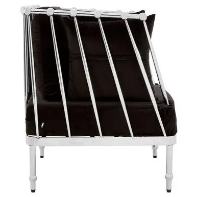 Chair with Silver Finish Tapered Arms | Novo