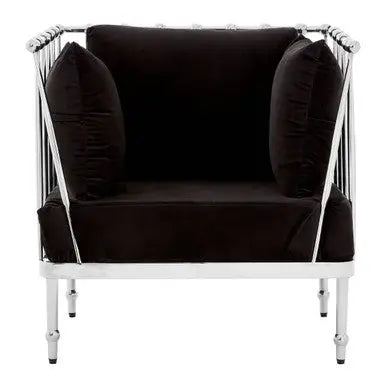 Chair with Silver Finish Tapered Arms | Novo