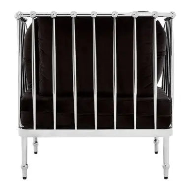 Chair with Silver Finish Tapered Arms | Novo