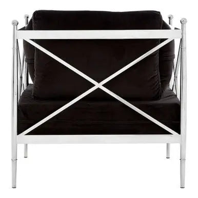 Chair with Silver Lattice Arms | Novo