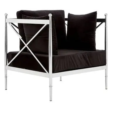 Chair with Silver Lattice Arms | Novo