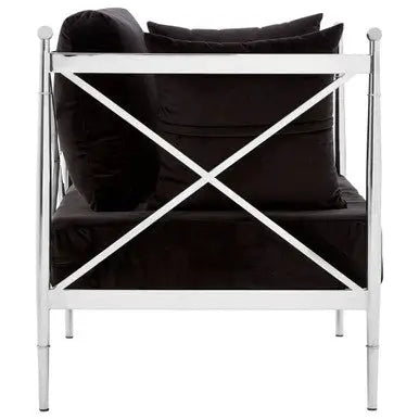 Chair with Silver Lattice Arms | Novo
