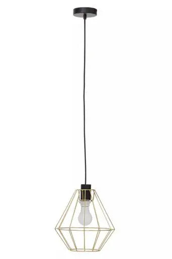 Champagne Gold Cage Pendant Light | Wyra