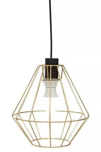 Champagne Gold Cage Pendant Light | Wyra