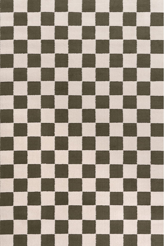 Loft Checkerboard Green Rug