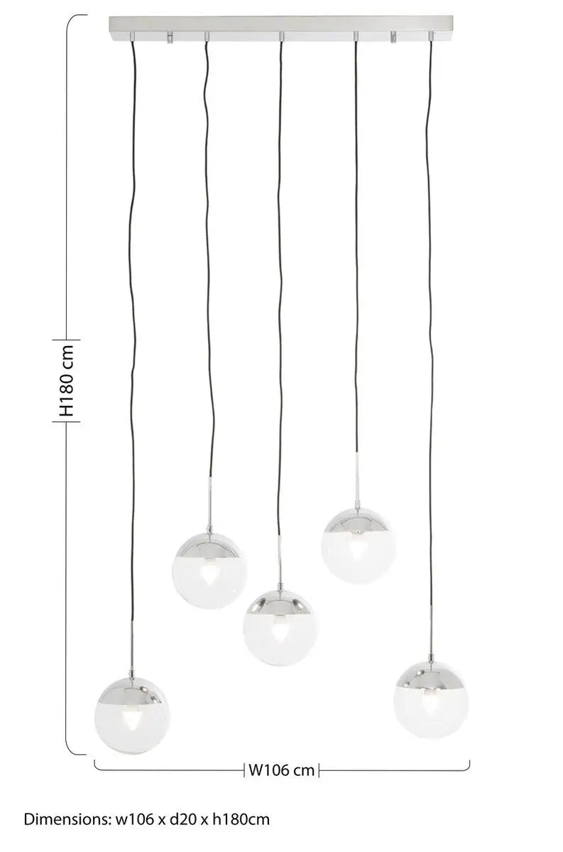 Chrome 5 Pendant Light | Revive