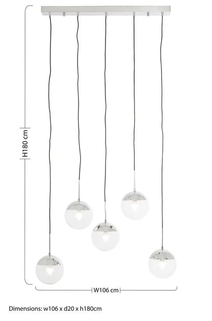 Chrome 5 Pendant Light | Revive