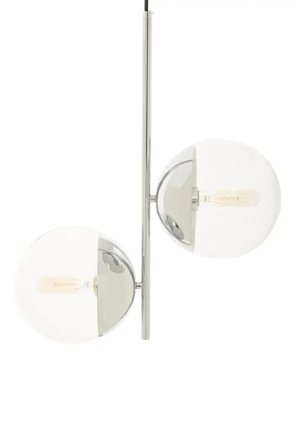 Chrome Finish 2 Bulb Pendant Light | Revive