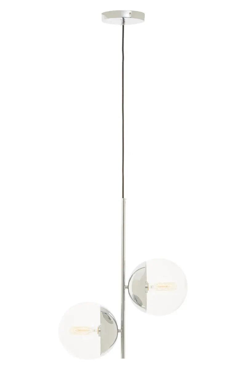 Chrome Finish 2 Bulb Pendant Light | Revive