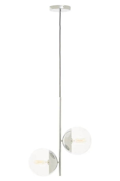Chrome Finish 2 Bulb Pendant Light | Revive
