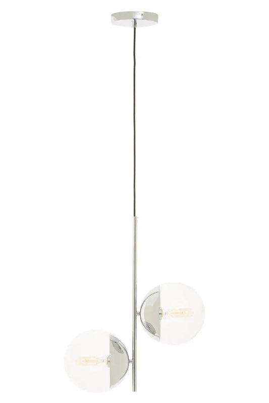 Chrome Finish 2 Bulb Pendant Light | Revive