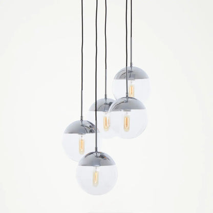 Chrome Finish Five Pendant Lights | Revive