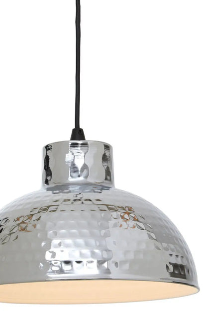 Chrome Finish Iron Pendant Light | New Foundry