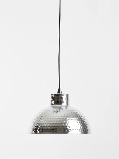 Chrome Finish Iron Pendant Light | New Foundry
