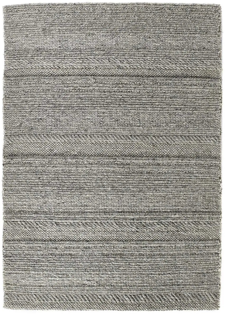 Chunky Natural/Grey Knitted Rug