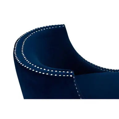 Clarence Navy Blue Velvet Chair with Acrylic Legs