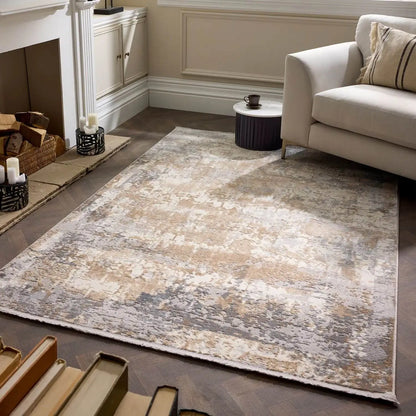 Cosimo Beige/Grey Distressed Modern Rug