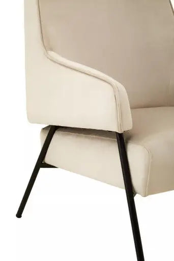 Cream Velvet Chair | Henia