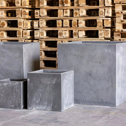 Cubrosa | Onyx Dusk – 40cm Large Concrete Square Planter – 38L Block Plant Pot