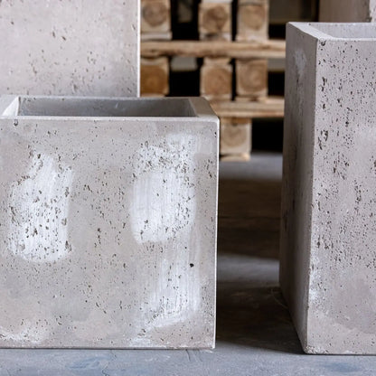 Cubrosa | Truffle – 55cm Large Square Concrete Planter – 115L Heavyweight Plant Pot