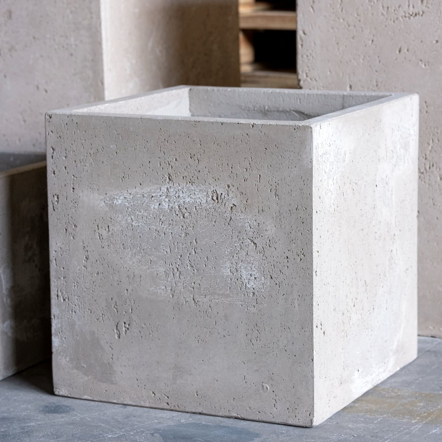 Cubrosa | Truffle – 55cm Large Square Concrete Planter – 115L Heavyweight Plant Pot - Pots & Plants