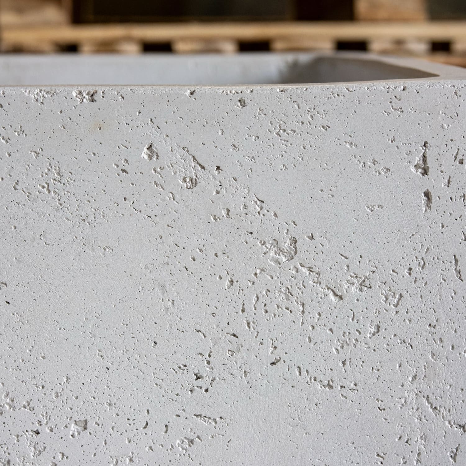 Cubrosa | White Mist – 70cm Large Concrete Square Planter – 246L Square Plant Pot - Pots & Plants