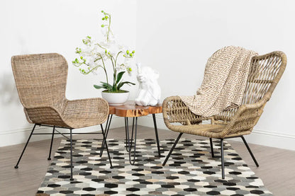 Curved Design Natural Rattan Chair | Manado