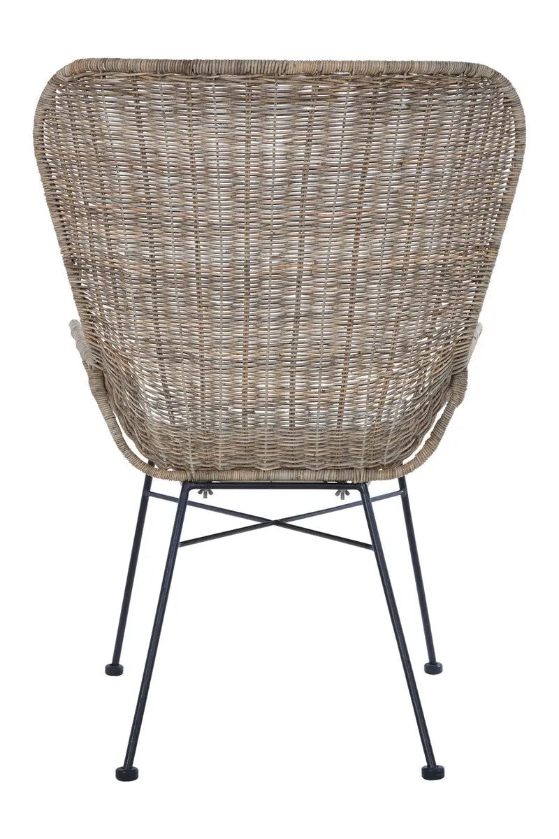 Curved Design Natural Rattan Chair | Manado