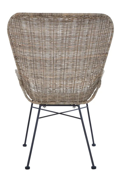Curved Design Natural Rattan Chair | Manado