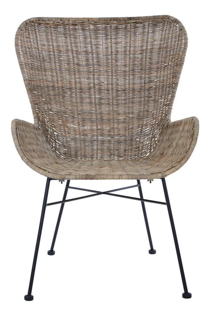 Curved Design Natural Rattan Chair | Manado