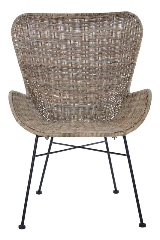 Curved Design Natural Rattan Chair | Manado