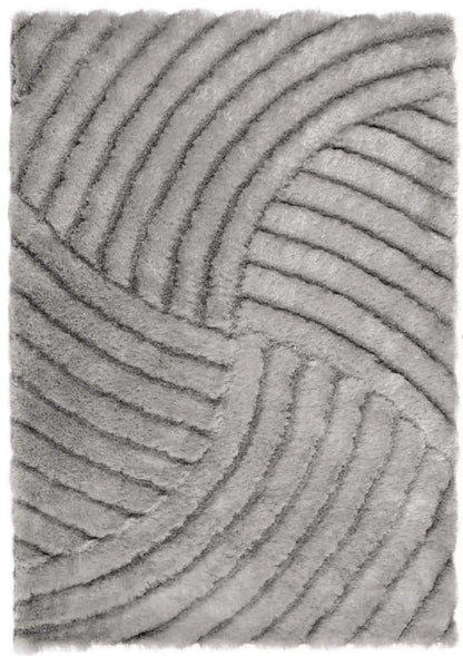 Dallas Silver Grey Shaggy Rug
