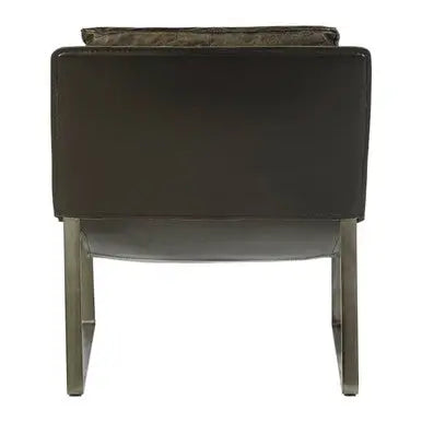 Dark Brown Leather Lounge Chair | Hoxton