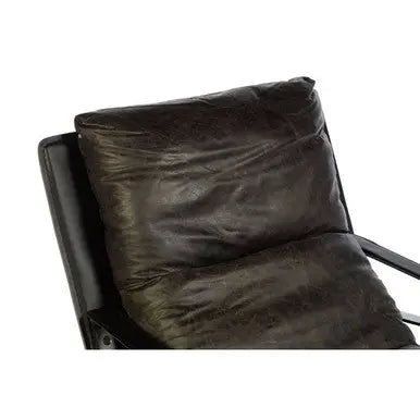 Dark Brown Leather Lounge Chair | Hoxton