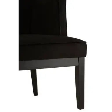 Daxton Black Velvet Chair with Curved Back