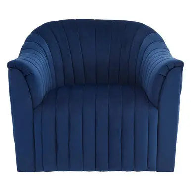 Deep Blue Velvet Armchair | Opel