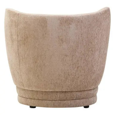 Delray Deep Stone Chenille Effect Curved Chair
