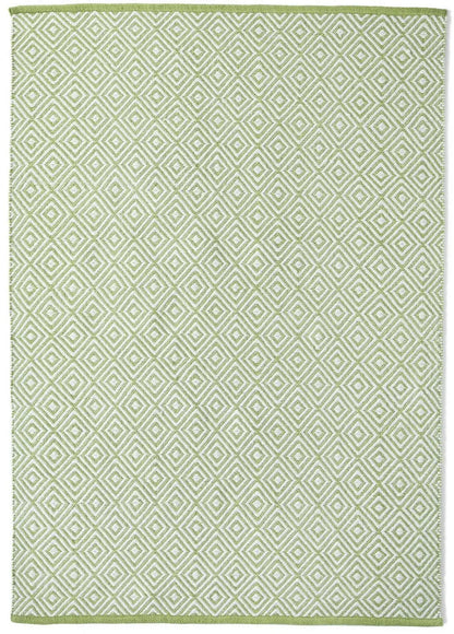 Diamond Green Hand-woven Rug
