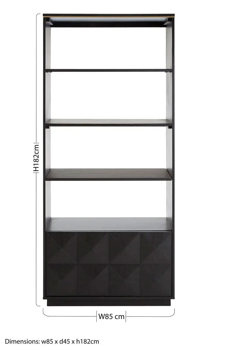 Diamond Oak Veneer Shelf Unit