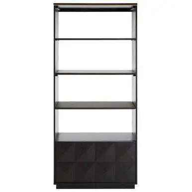 Diamond Oak Veneer Shelf Unit