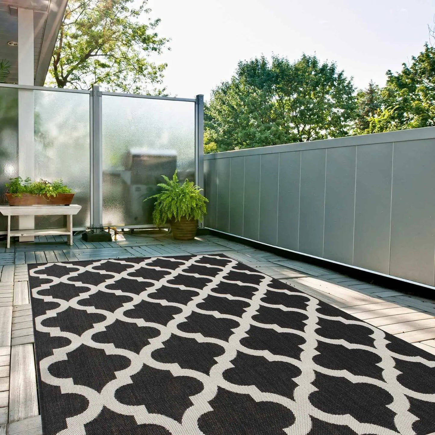 Ecology Outdoor Rug Black | 400B