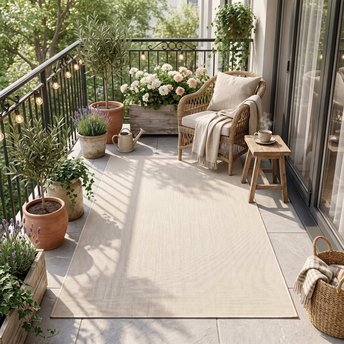 Ecology Outdoor Rug Cream | 500c