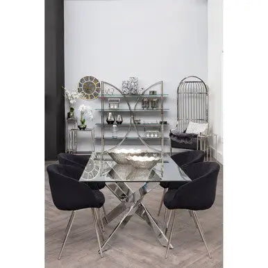 Eliza Silver Finish Dome Cage Chair