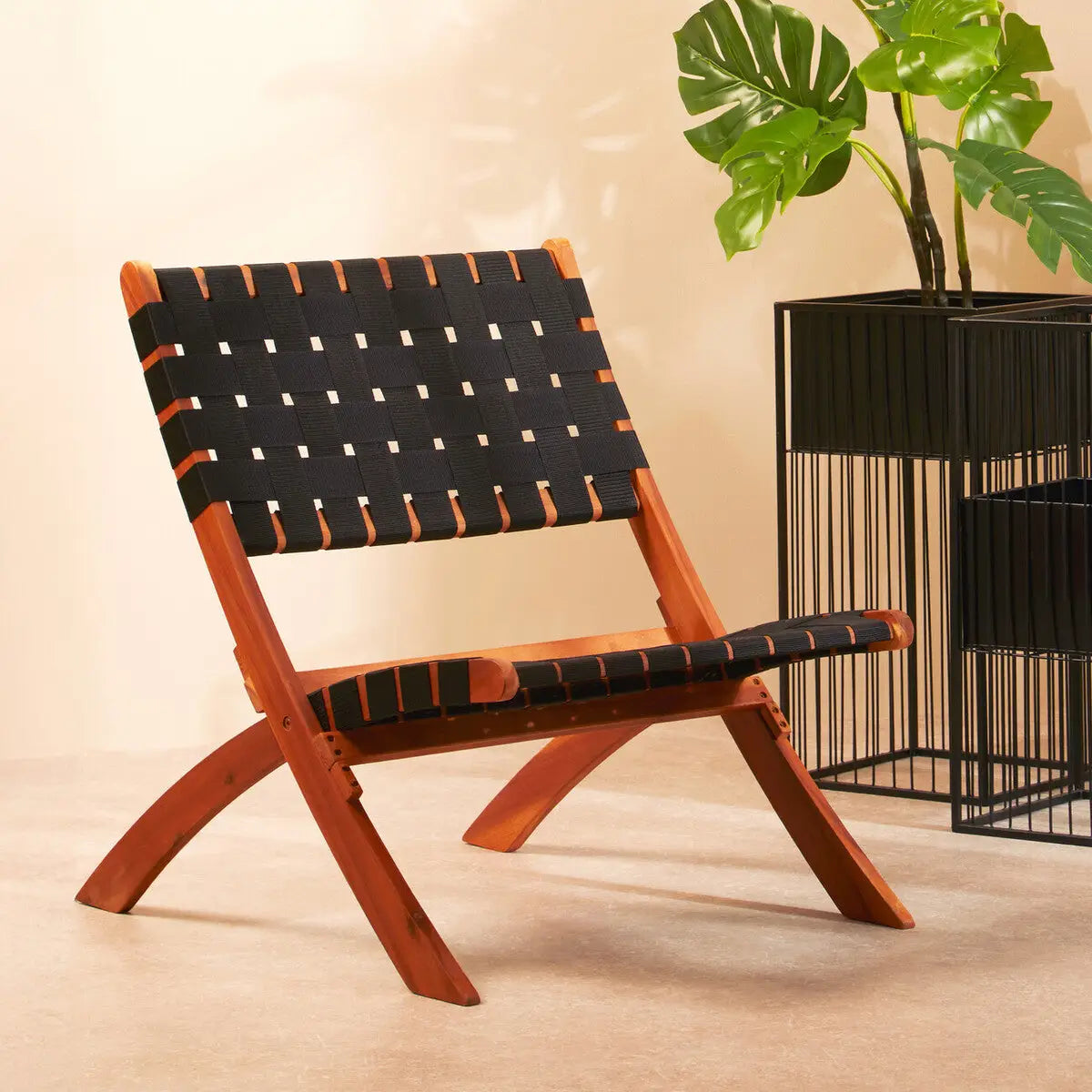 Emilio Black Woven Chair